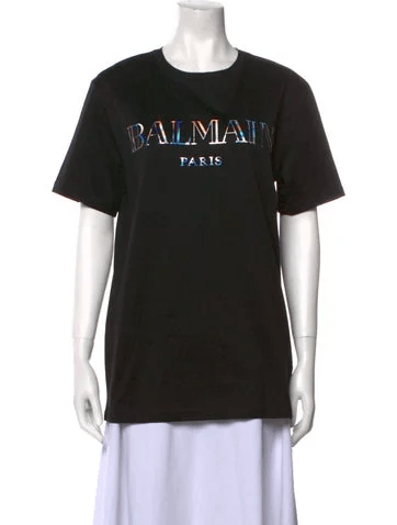 Balmain Graphic Print Crew Neck T-Shirt