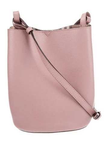 Burberry Lorne Leather Bucket Bag