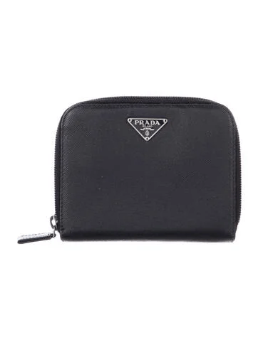 Prada Saffiano Metal Leather Compact Wallet