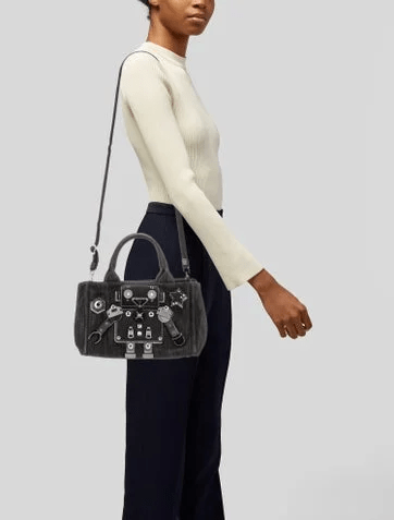 Prada Denim Robot Tote Bag - view 2