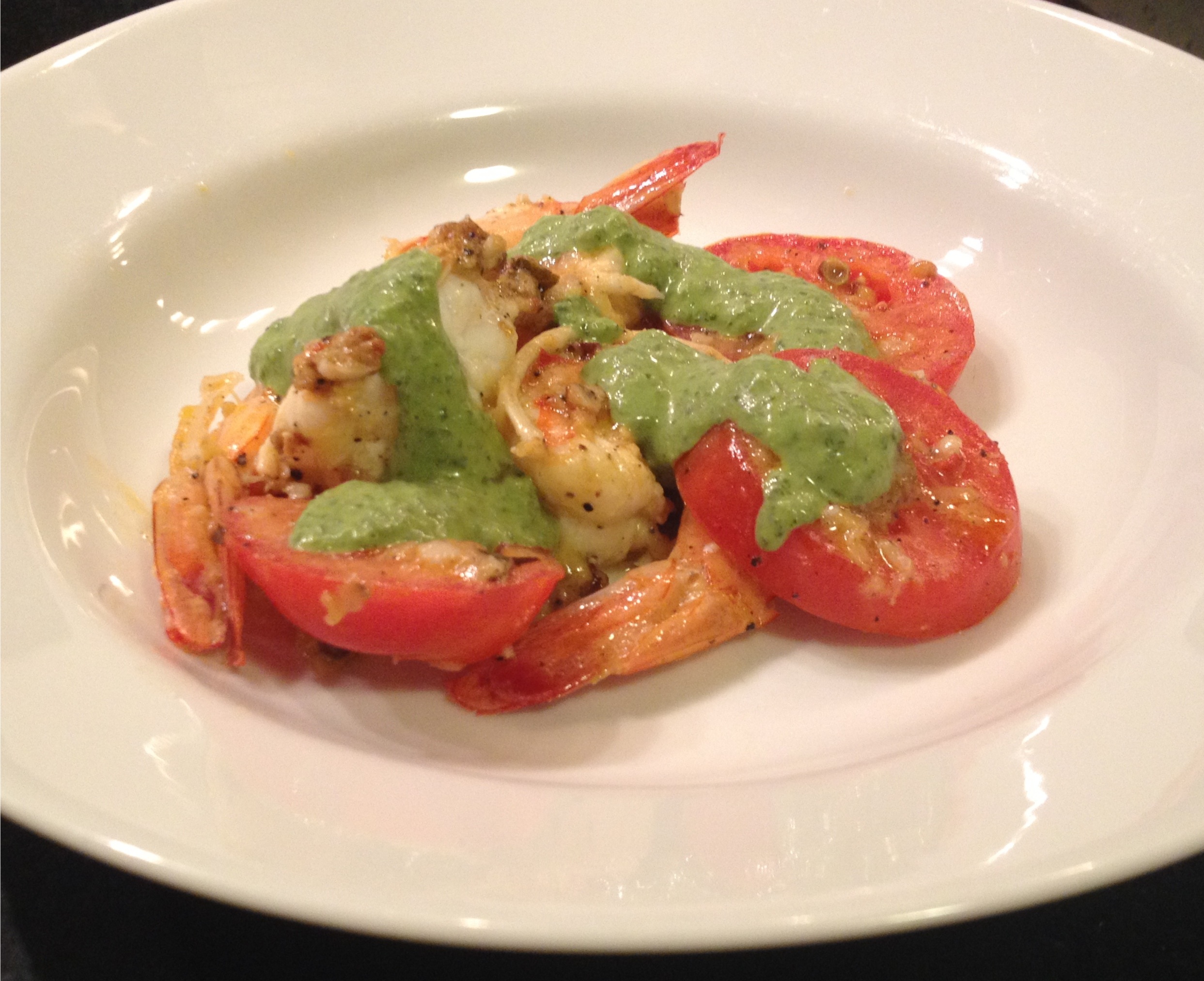 https://i0.wp.com/lovethesecretingredient.net/wp-content/uploads/2014/10/Smoulder-on-shrimp-and-tomatoes-topped-with-sorrel-sauce-from-Sep-21-2014.jpeg