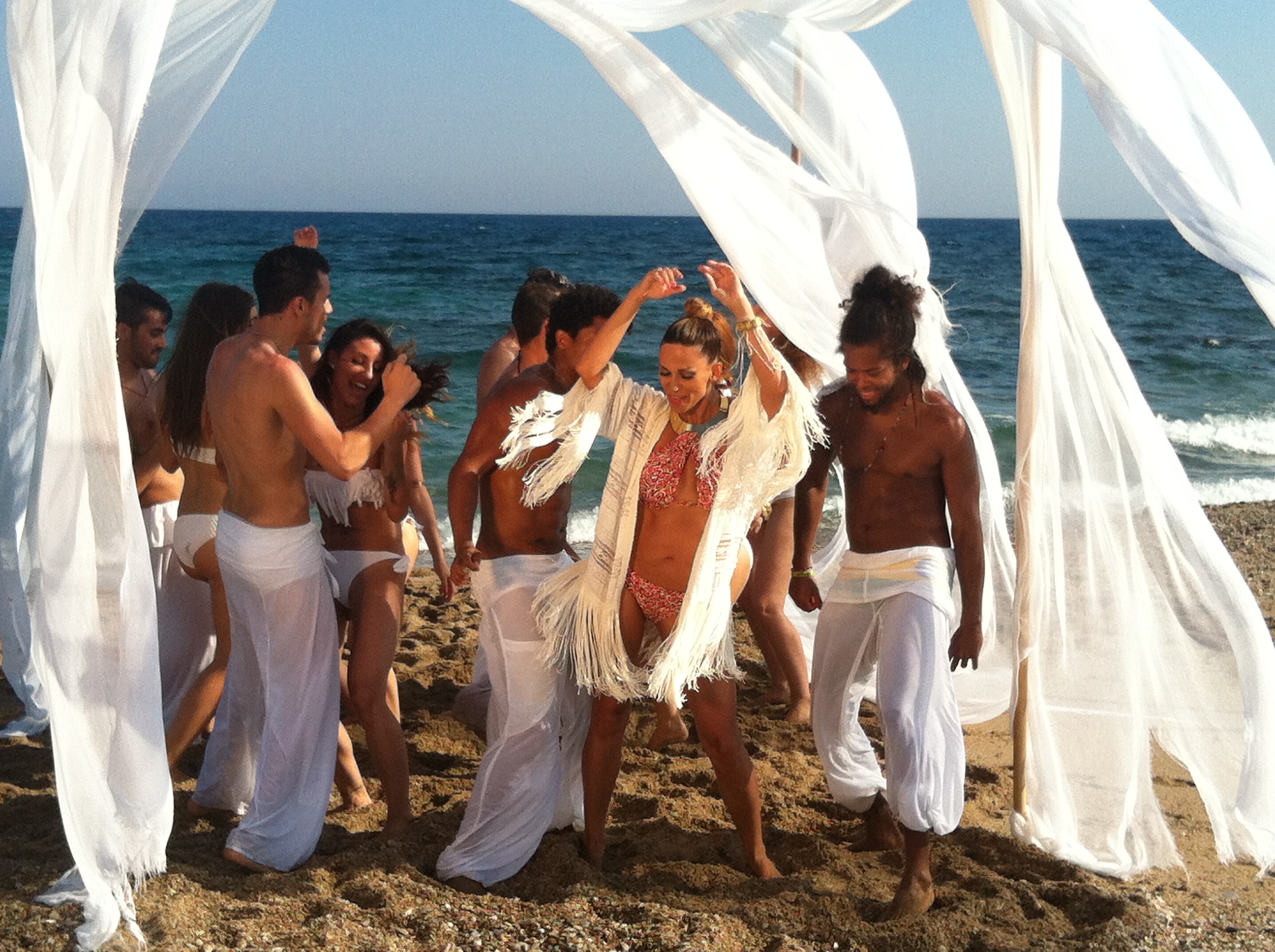 Η Έλλη Κοκκίνου στα γυρίσματα του Μάτια Κλειστά