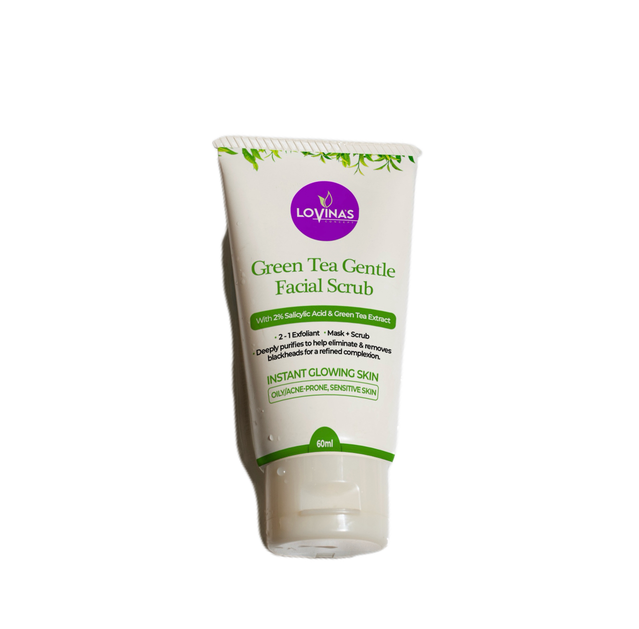 Green Tea Shea Face Scrub (60g)