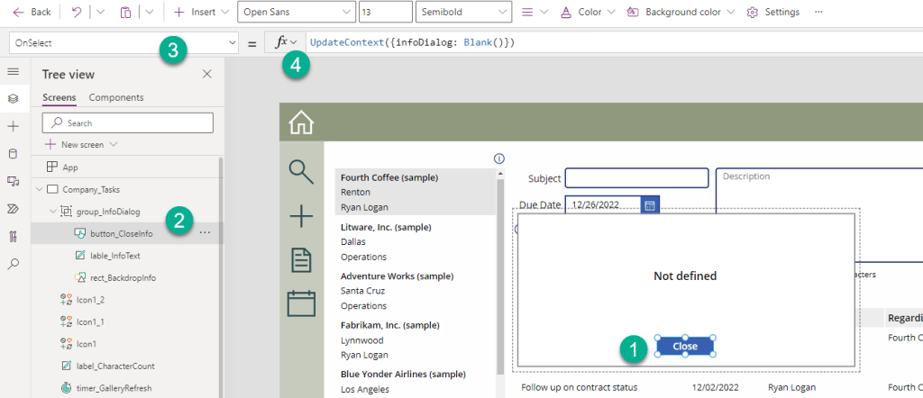 Power Apps - Reusable Information Dialog - LowCodeGo