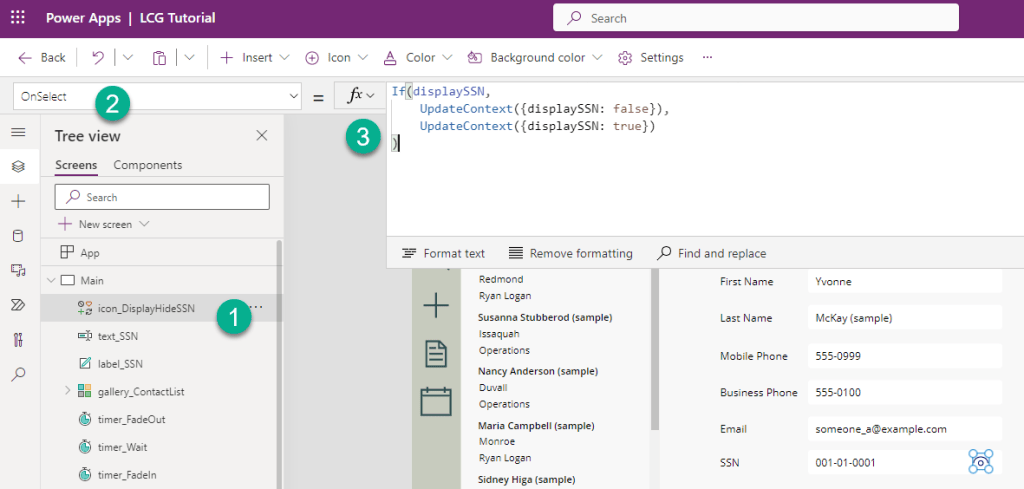 Power Apps - Conditionally Display Sensitive Data - LowCodeGo