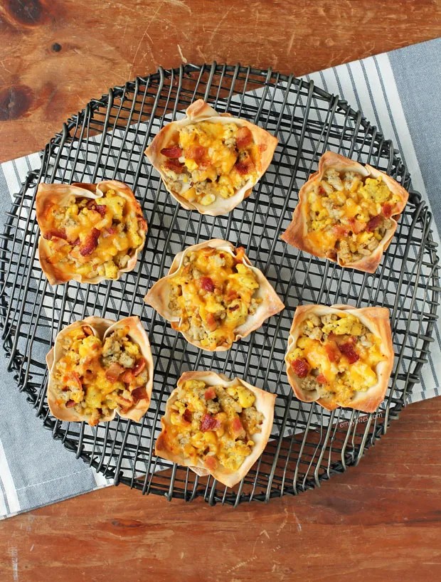 Breakfast Wonton Cups