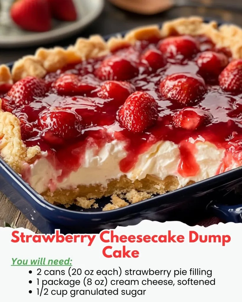 Strawberry Cheesecake Dump Cake