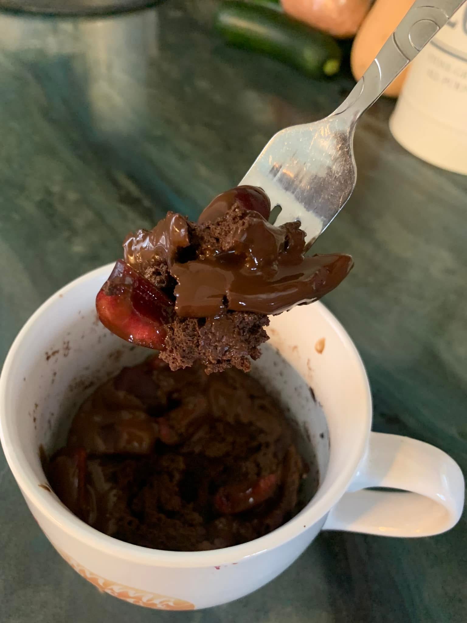 Chocolate Cherry Mug Cake