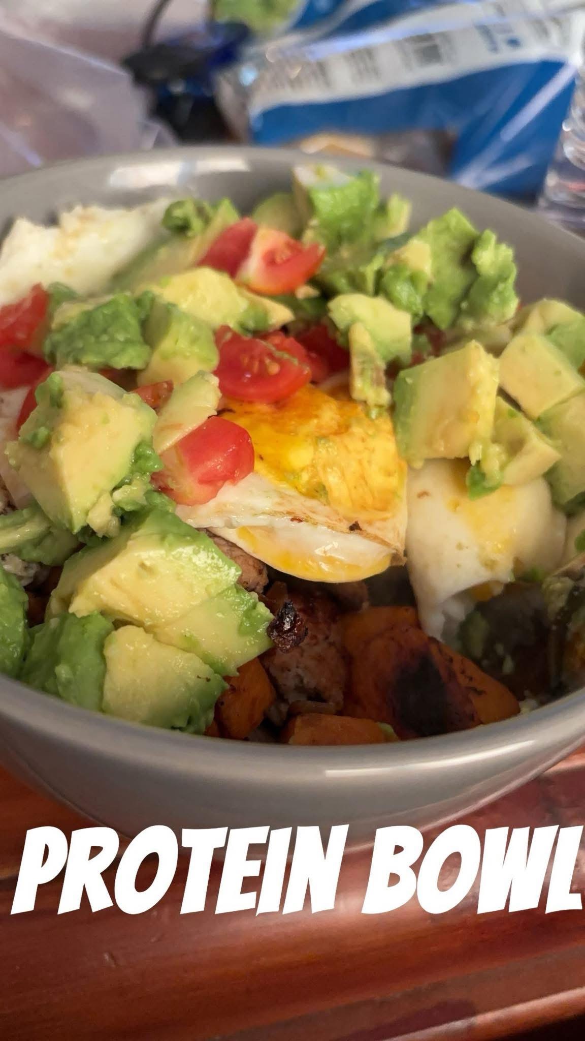 sweet potato protein bowl