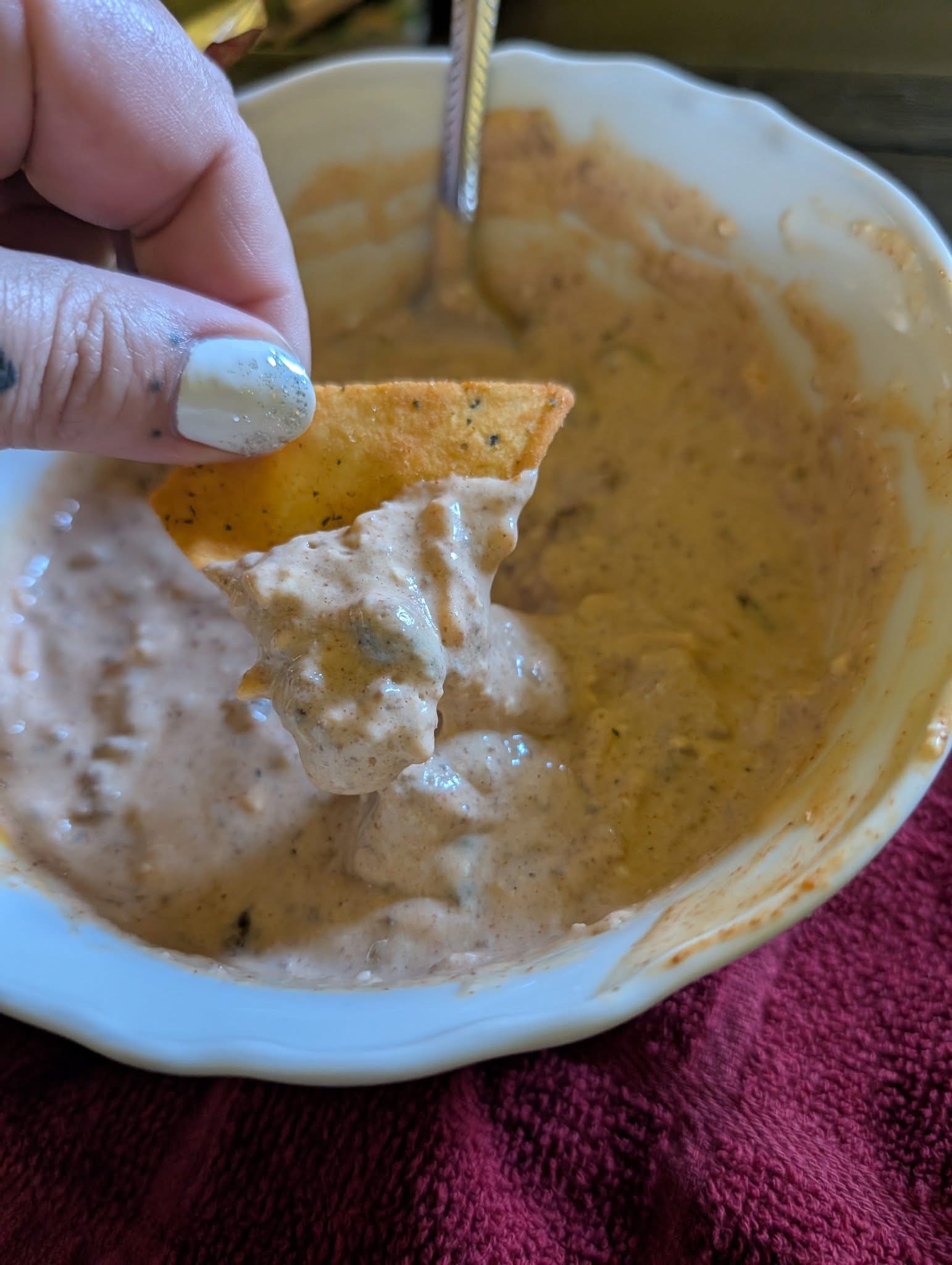 Cheesy black bean dip