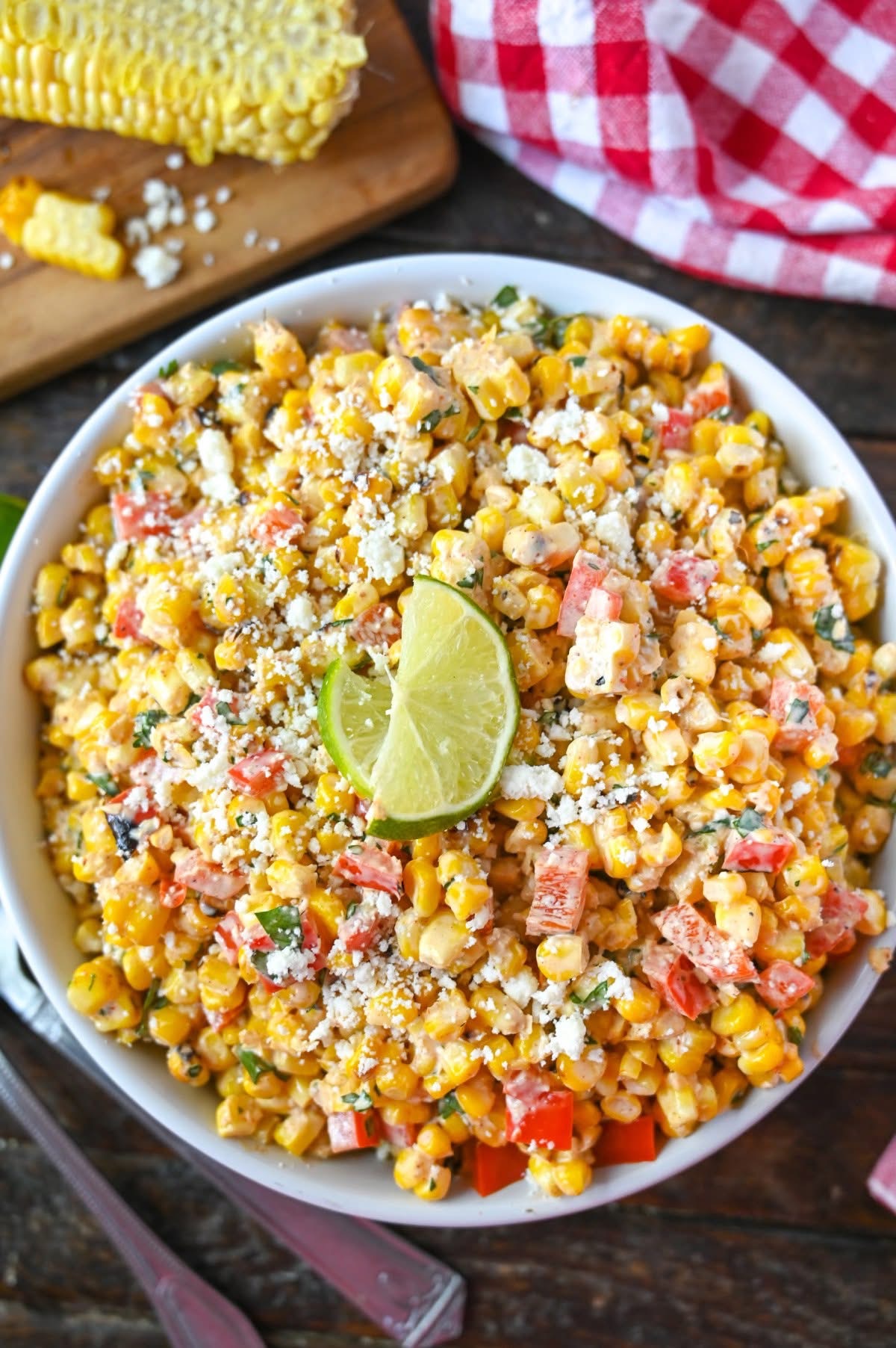 Grilled Mexican Chipotle Lime Corn Salad