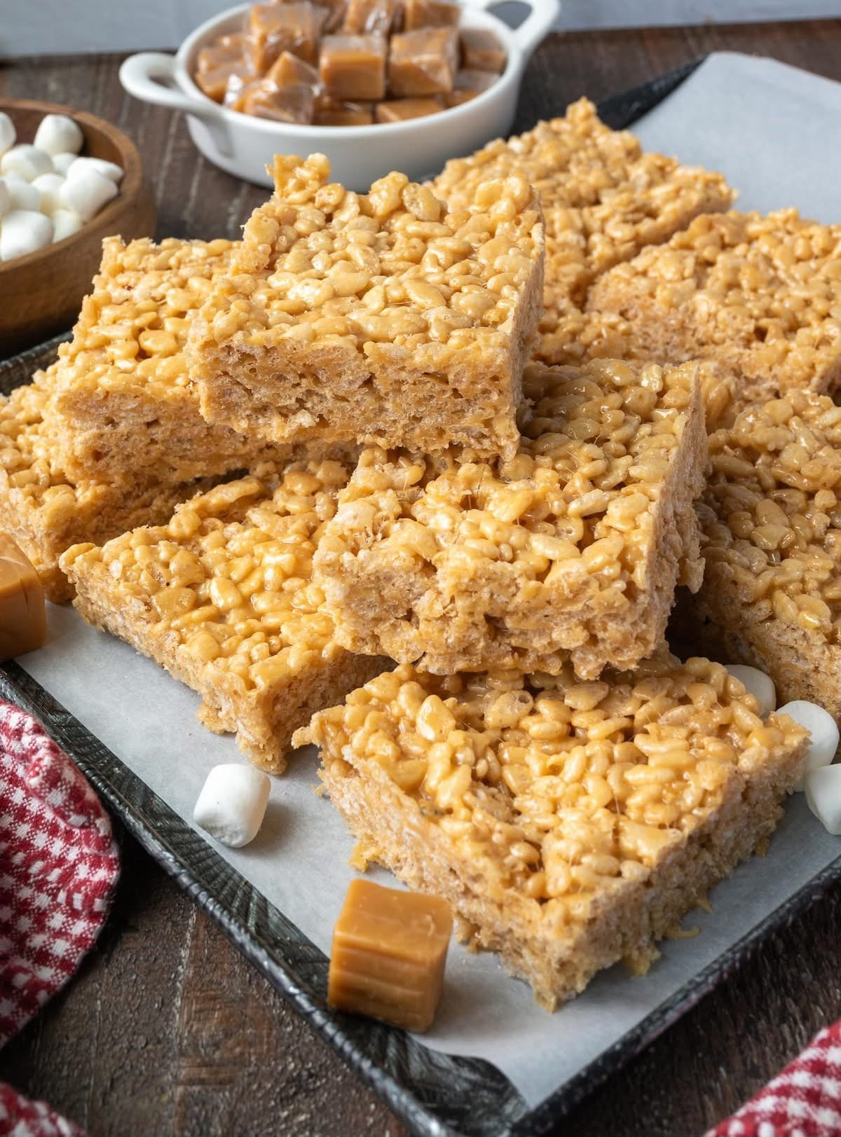 Caramel Rice Crispy Treats