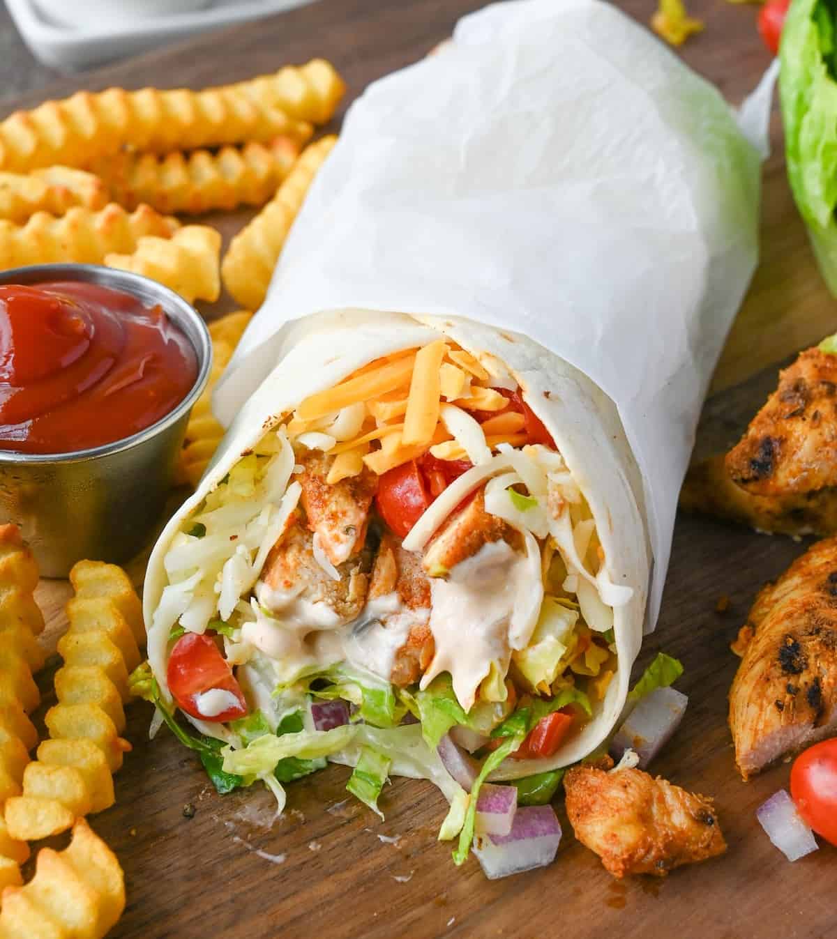 Grilled Chicken Wrap with Chipotle Mayo