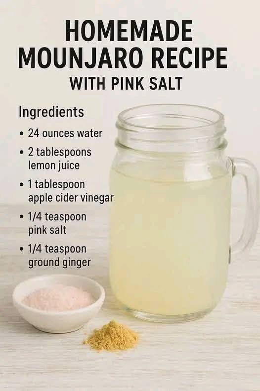 Homemade mounjaro recipe with pink salt