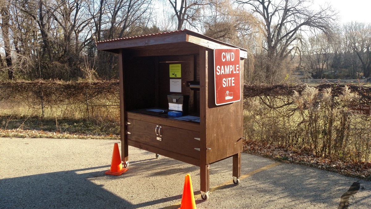 Testing kiosk.