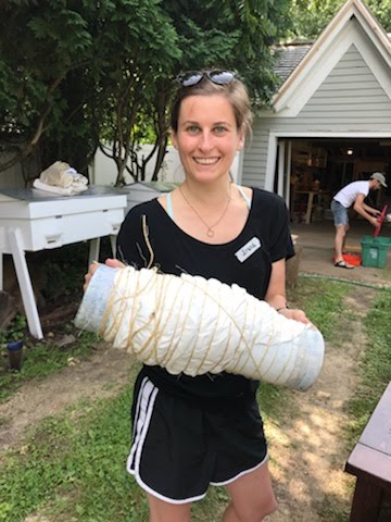 A tube with a tight string binding. (photo by K. Larson)