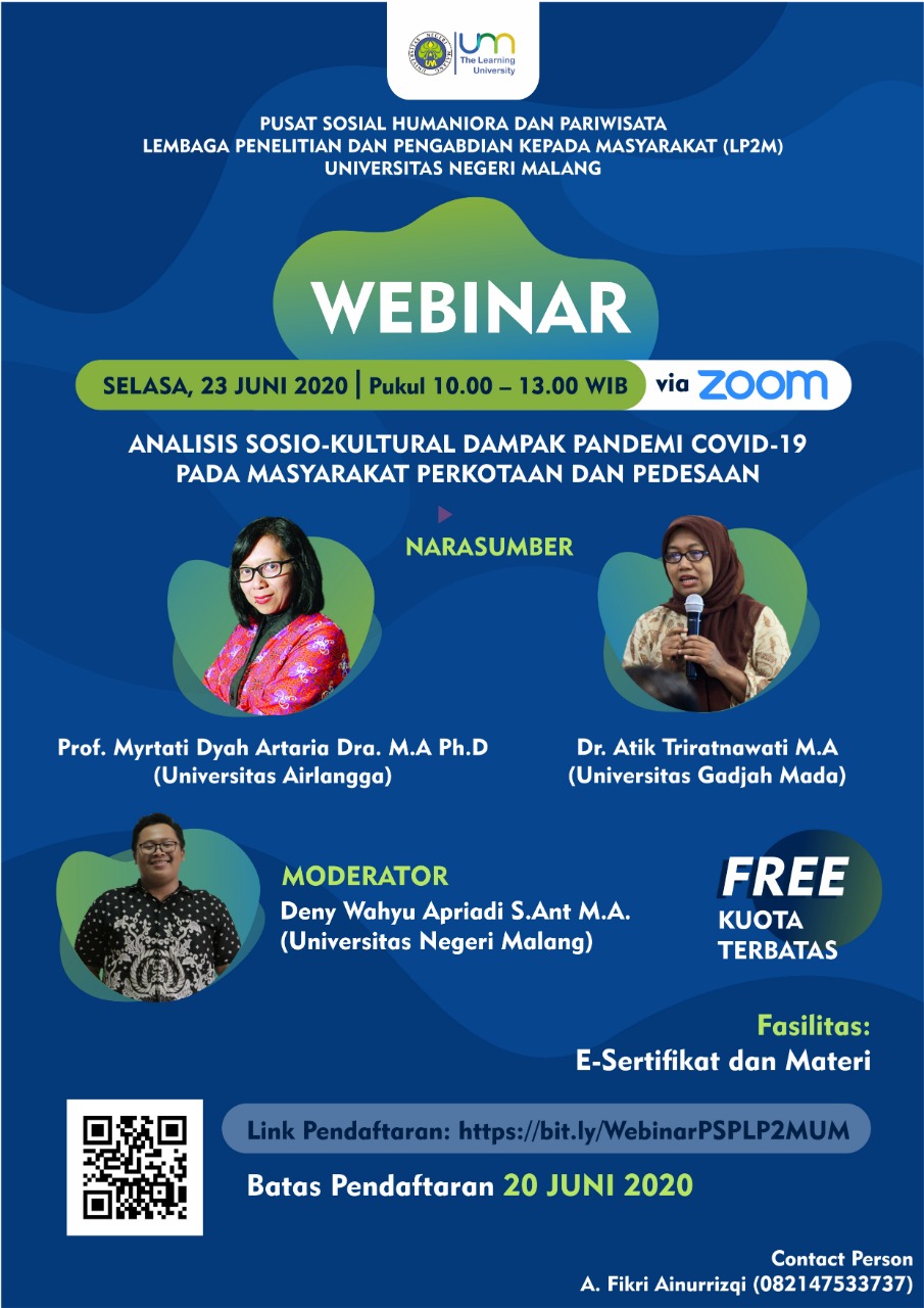 Webinar guru nasional, ikuti webinar yang menarik, penting & bermanfaat untuk guru di seluruh indonesia ini. Webinar Pusat Sosial Humaniora Dan Pariwisata Lp2m Lp2m Lembaga Penelitian Dan Pengabdian Kepada Masyarakat