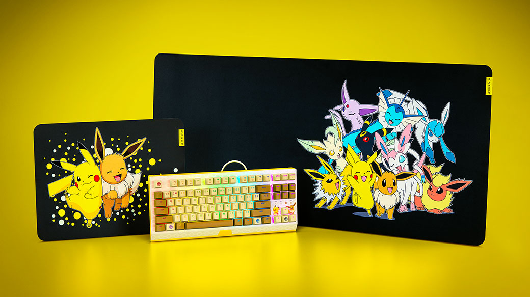 雷蛇推出限定款寶可夢BlackWidow V3 Tenkeyless機械鍵盤與Gigantus V2
