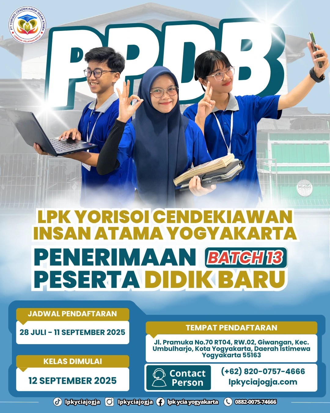 pembukaan pendaftaran kelas peserta didik baru bahasa jepang di LPK Yorisoi