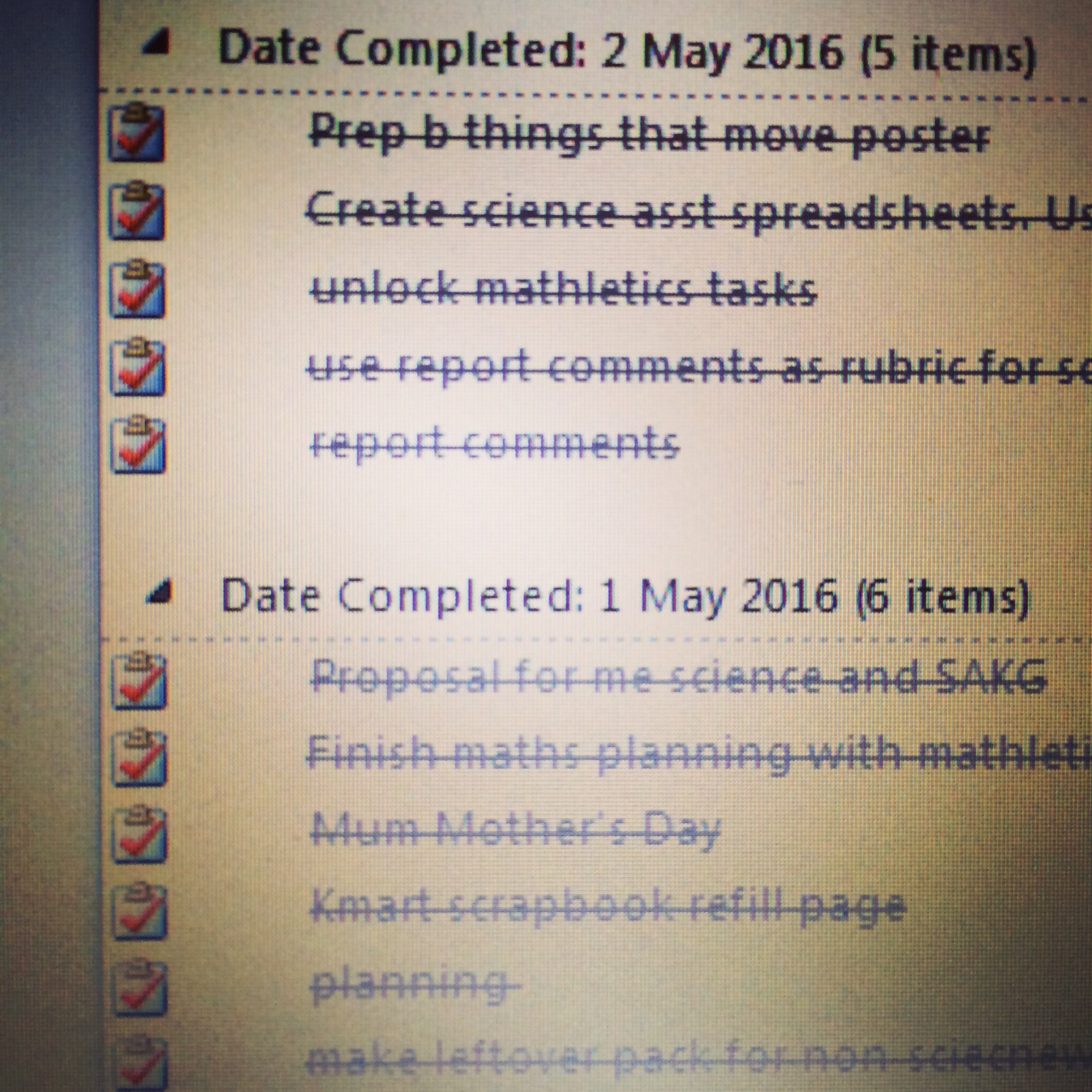 Ticking things off my 'to do' list