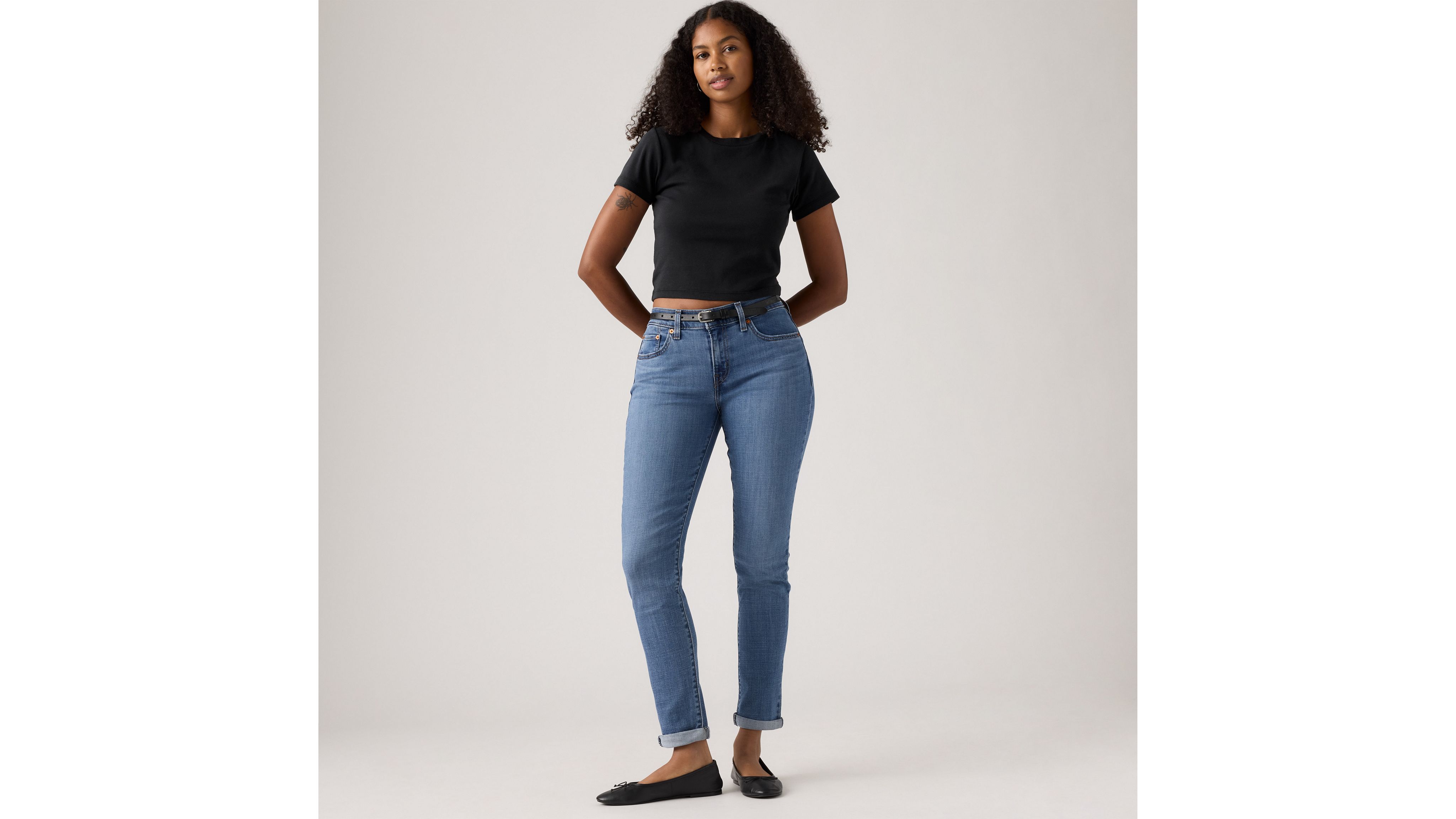 Boyfriend Jeans - Elegant Nature Art - Desktop