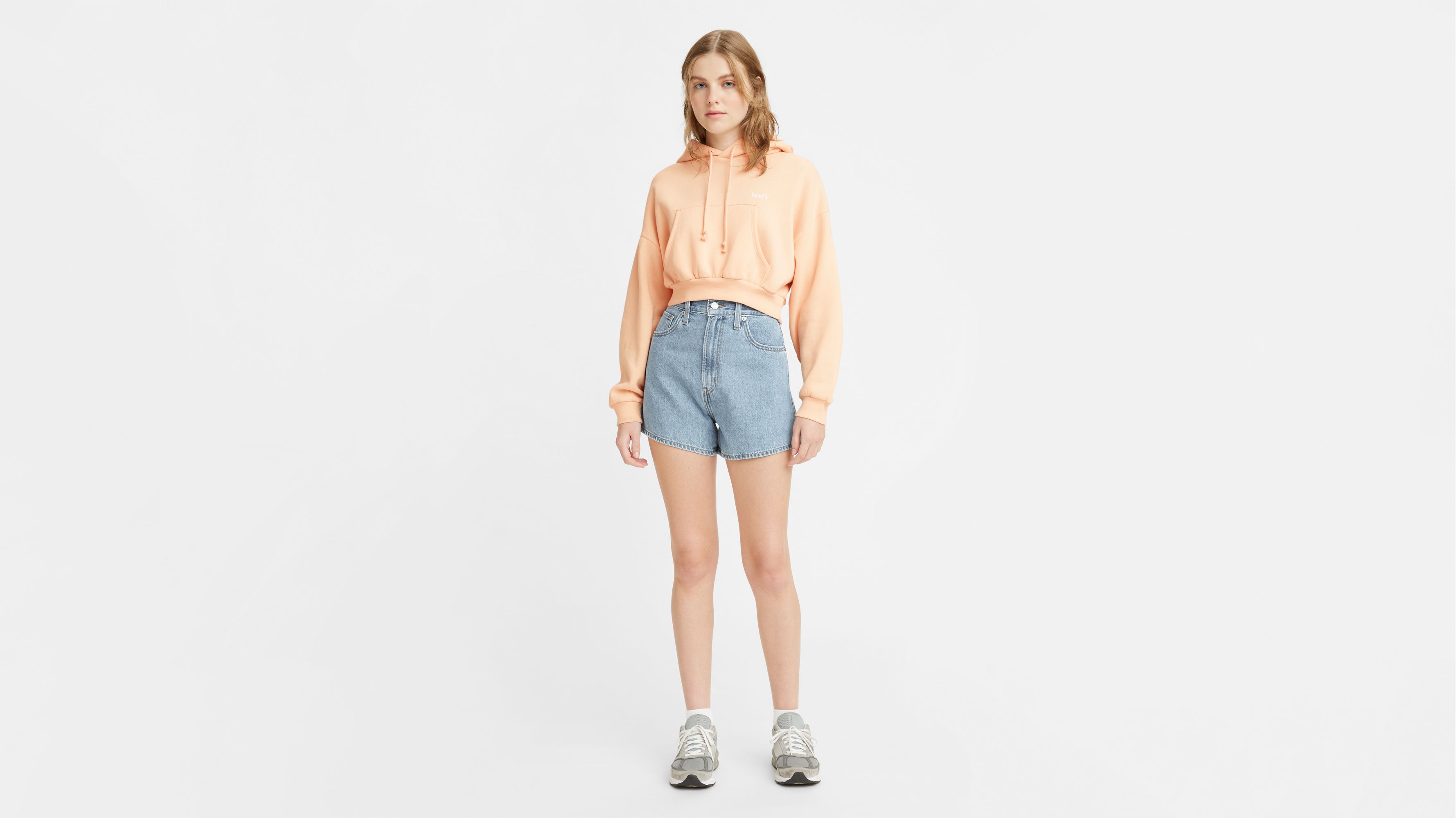 High Waisted Mom Shorts White Levi S Ie - Landscape Pictures - Premium Retina Collection