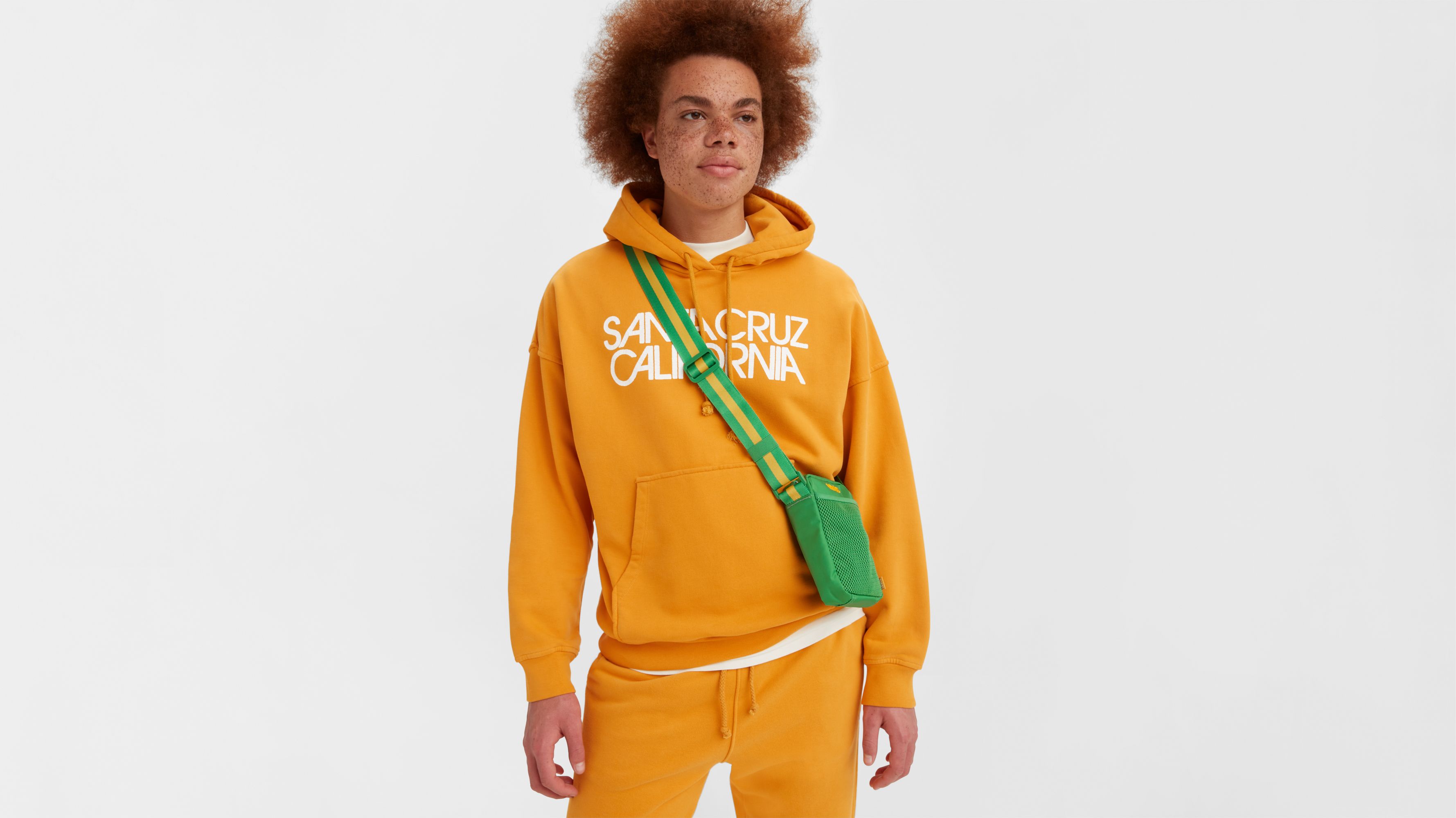 Felpa Con Cappuccio Levi Sﾂｮ Gold Tab邃 Giallo Levi Sﾂｮ It