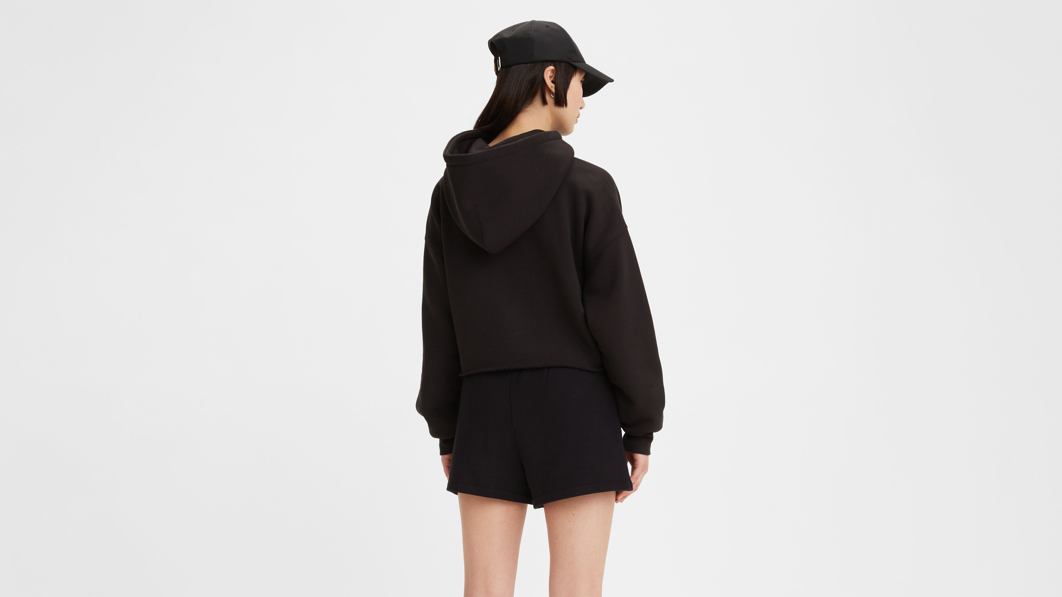 Felpa Con Cappuccio Levi S Gold Tab Anni 90 Con Orlo Grezzo Nero