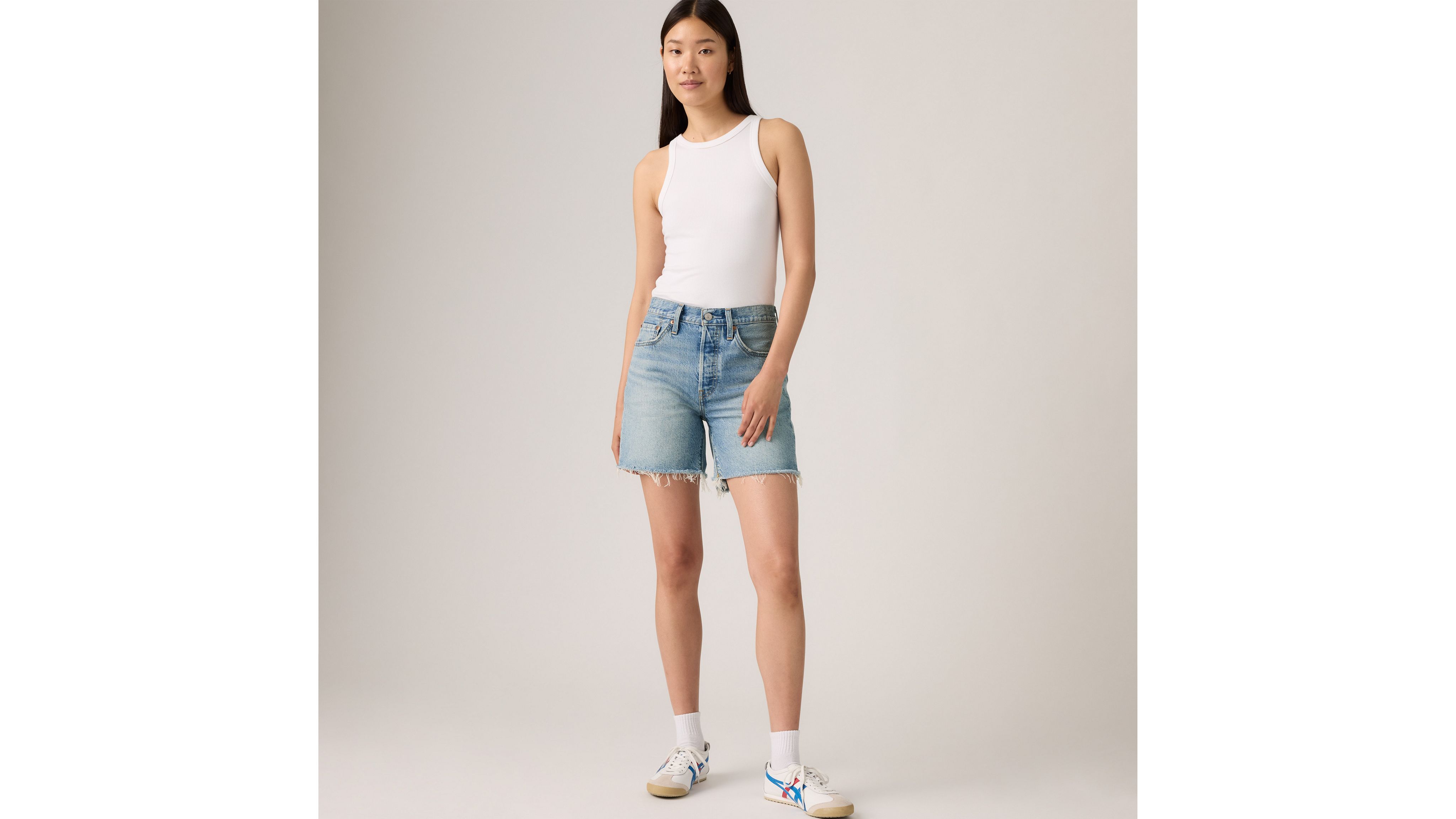 501 Original Fit Mid Thigh Lightweight Women S Shorts Light Wash - Gradient Wallpapers - Artistic 4K Collection