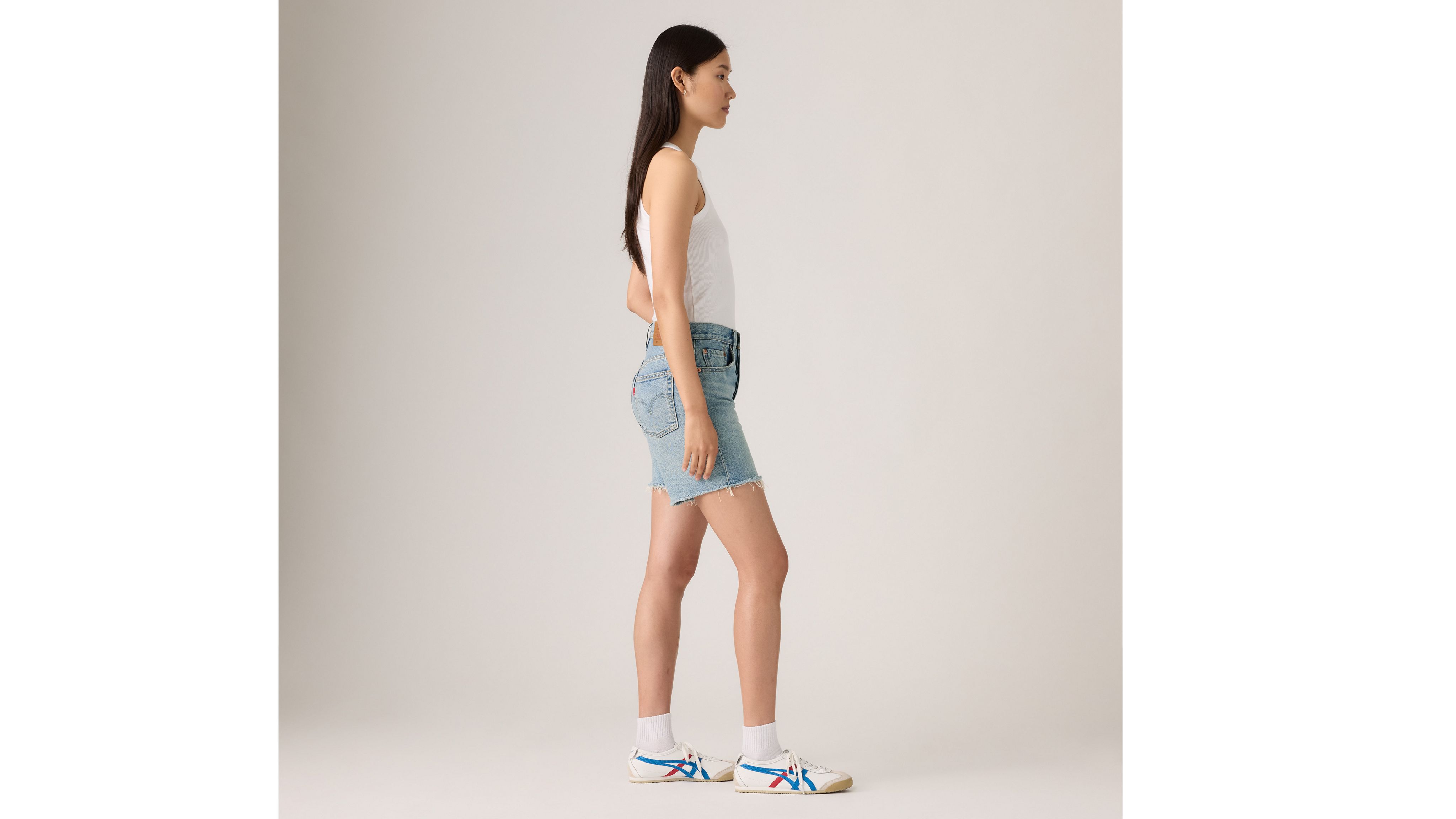 501 Original Fit Mid Thigh Lightweight Women S Shorts Light Wash - Colorful Patterns - High Quality Desktop Collection