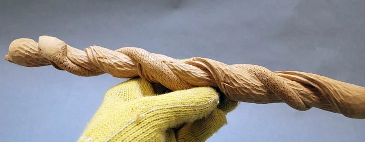 Twistie Stick Snake Carving by Lora Irish