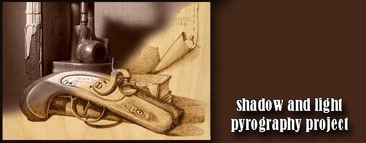 Color, shadow, and light in pyrography projects