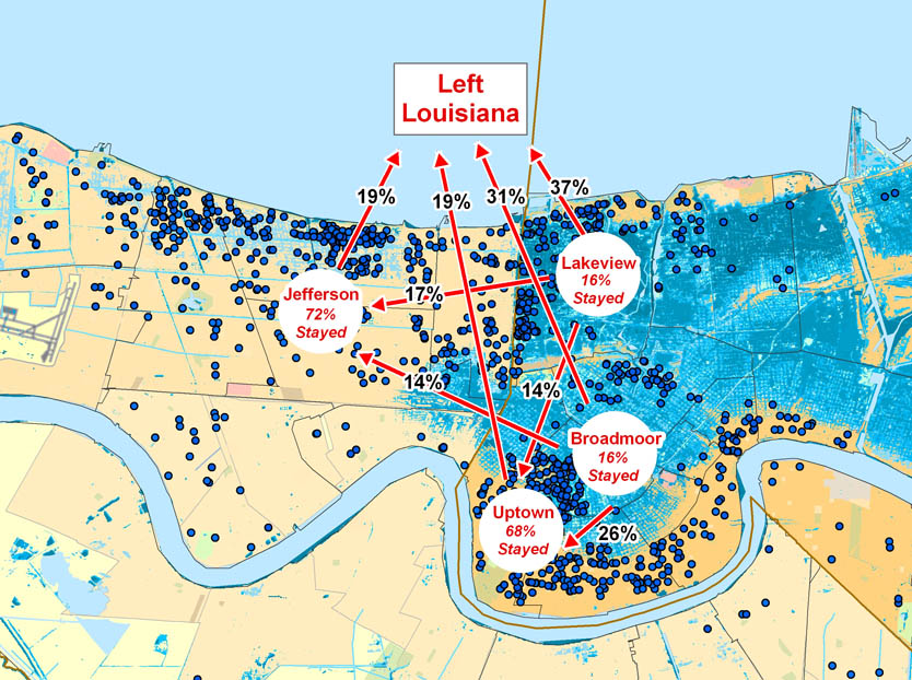 Hurricane Katrina Flood Damage Map JFGNO07Map 