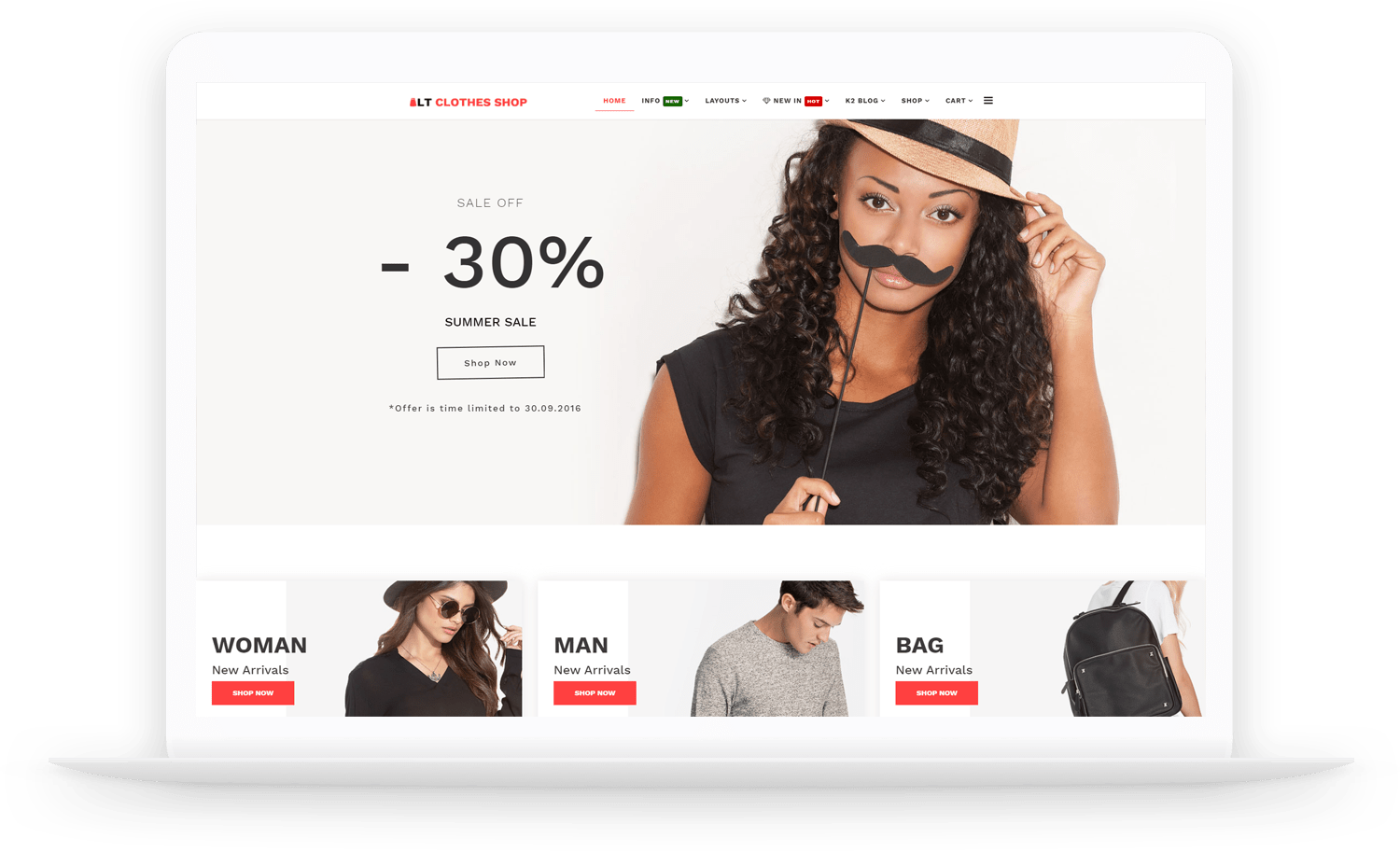 Lt Clothes Shop Free Online Shopping Hikashop Joomla Template