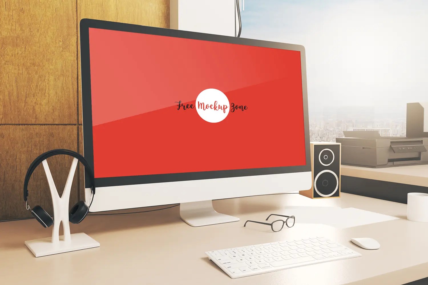 Free football helmet mockup psd template create your own football helmet concepts, showcase your logos, branding, and designs in a cool and realistic style. Work Station Computer Screen Psd Mockup Template Ltheme