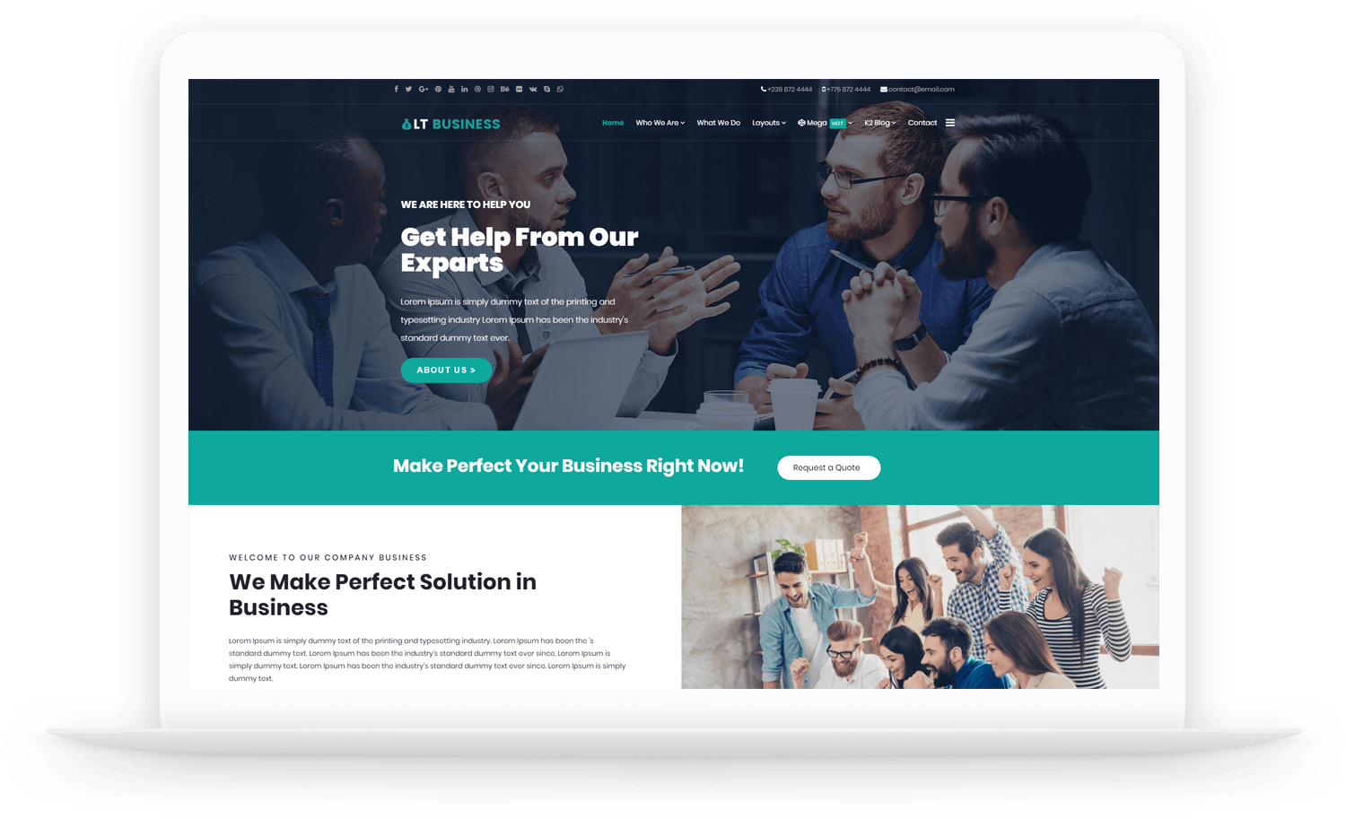 Lt Business Corporation Business Free Joomla Template