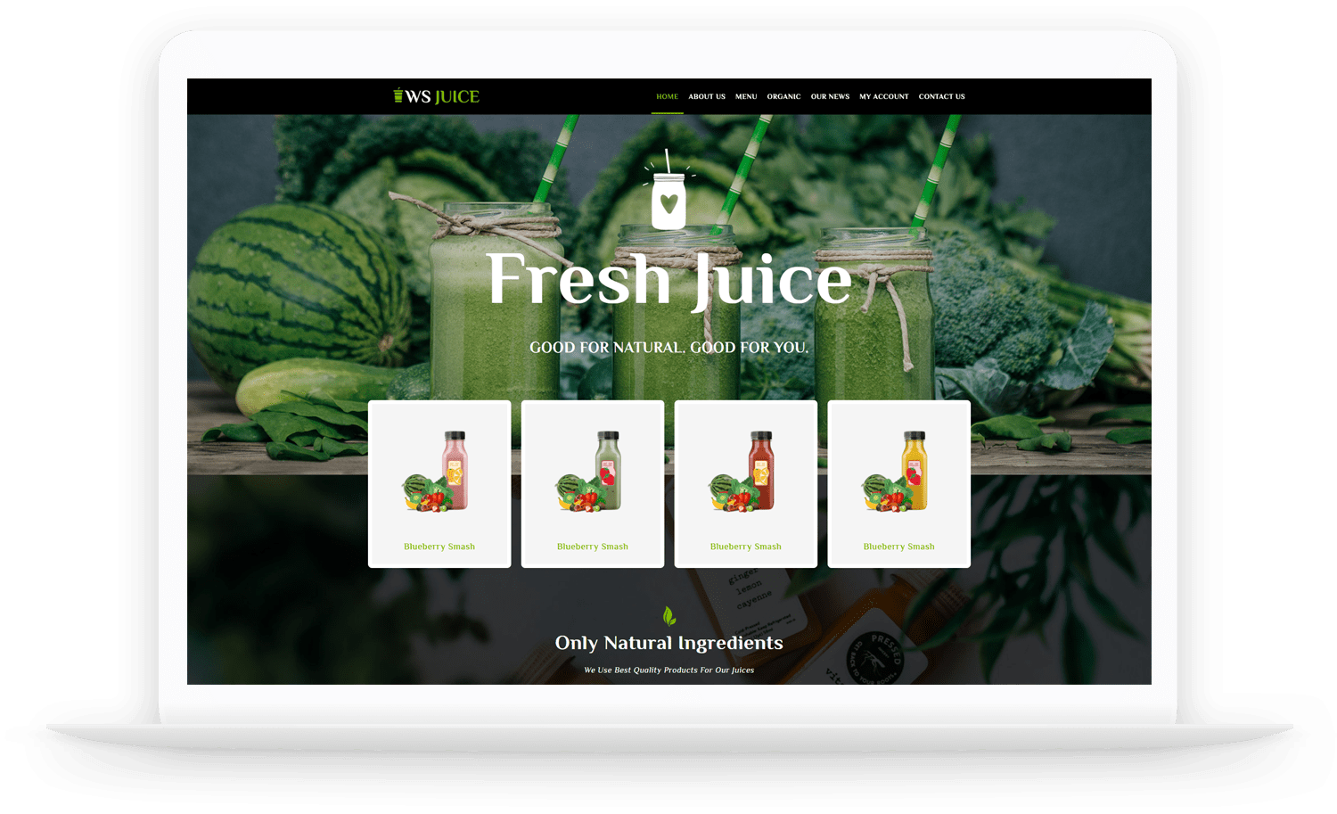 Ws Juice Best Free Smoothie Website Template