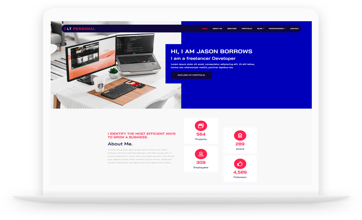 Looking for a free portfolio wordpress theme to showcase your. LT Personal Onepage - Free Responsive Profile / Personal Onepage Wordpress theme