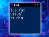 Mastering Lua For Visual Studio A Quick Guide