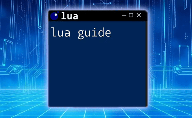 Essential Lua Guide For Quick Command Mastery