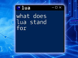 What Does Lua Mean Unlocking Its Core Concepts