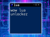 Mastering Wow Lua Unlocker A Quick Guide For Beginners