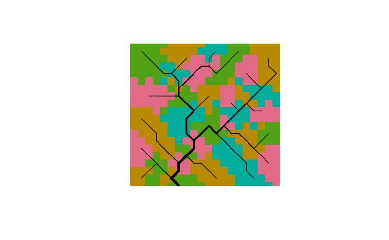 Draw An Optimal Channel Network Draw Simple Ocn Ocnet - 8K Geometric Arts for Desktop