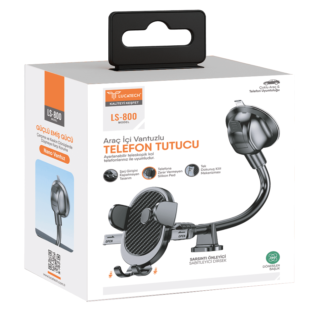 Lucatech LS-800 Araç İçi Vantuzlu Telefon Tutucu