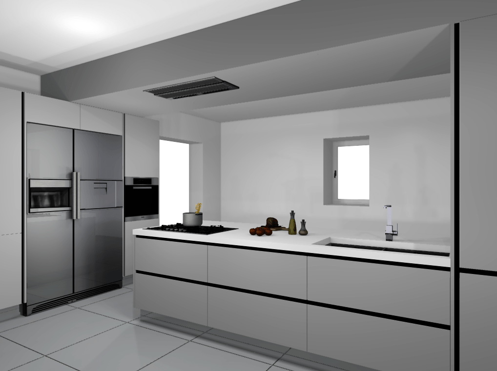 MATT LACQUER | Kitchen cabinets by Porcelanosa-Gamadecor