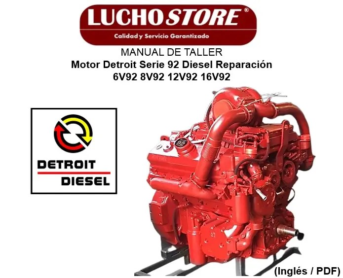 Manual de Taller Motor Detroit Serie 92 6V92 8V92 12V92 16V92 Diesel Reparación