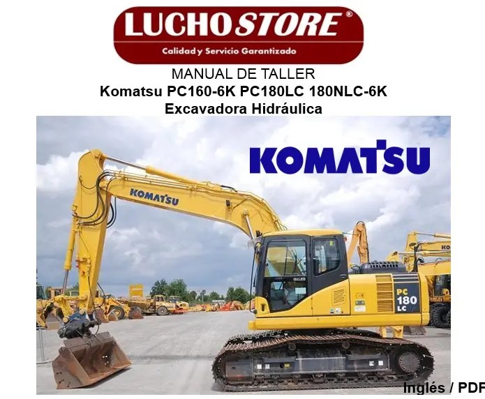 Manual de Taller Komatsu PC160-6K PC180LC 180NLC-6K Excavadora Hidráulica