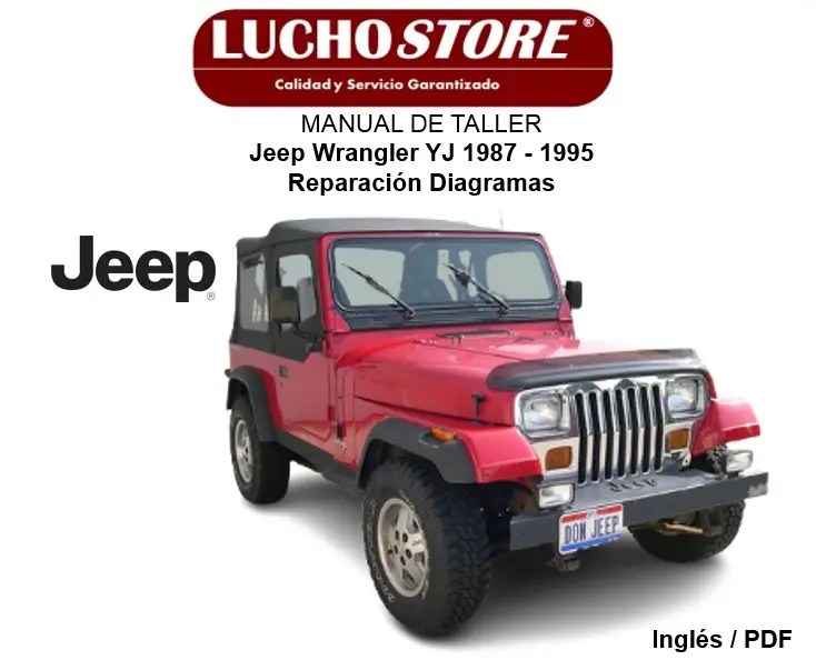 Manual de Taller Jeep Wrangler YJ 1987 - 1995 Reparación Diagramas