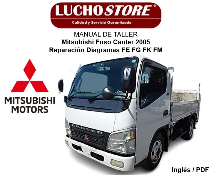 Manual de Taller Mitsubishi Fuso Canter 2005 Reparación Diagramas FE FG FK FM