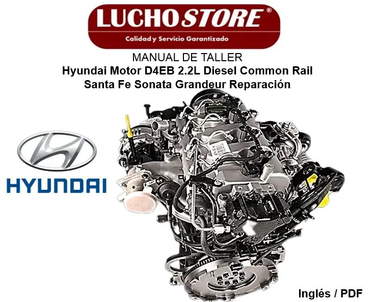 Manual de Taller Hyundai Motor D4EB 2.2L Diesel Common Rail Santa Fe ...